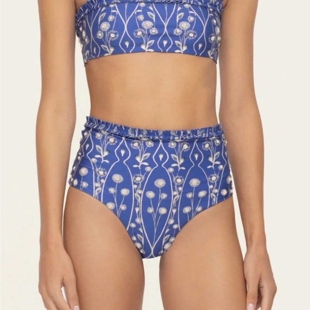 Agua Bendita Blue Floral Bikini Set